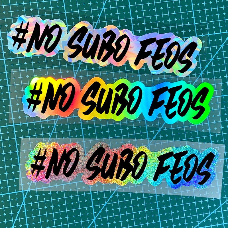 

1PC NO SUBO FEOS Motorcycle Sticker Waterproof for Motorcycle Fuel Tank DIY Car Windows Rear Windshield Scooter Vinyl Decals