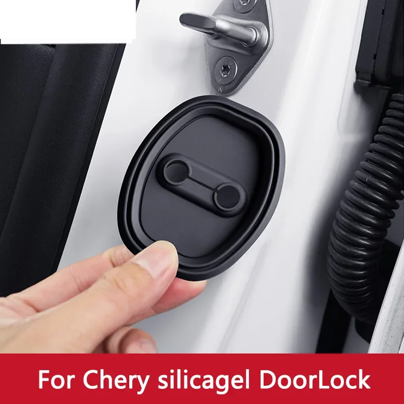 

4pcs Car Door Lock Buckle Anti-collision Protective Cover For Chery Tiggo 8 8PLUS Tiggo 7 5X Arrizo 8 Jetou X90 PLUS Silicone