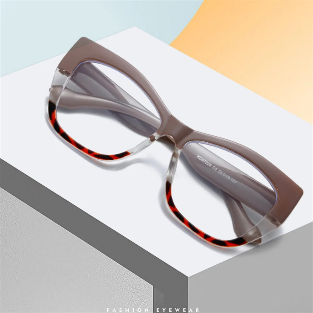 KLASSNUM Cat Eye Blue Light Blocking Glasses Women Anti Radiation Eyeglasses Latest Spectacle Frames For Ladies Computer Eyewear