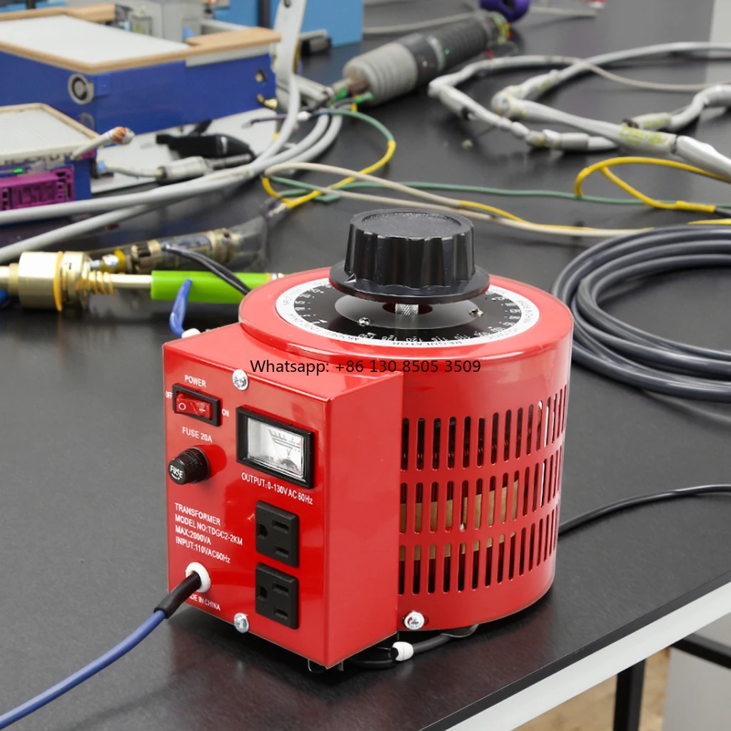 New Products TDGC2 Variac Transformer 110V 500W Adjustable Voltage Single Phase Motor Pointer Laboratory Temperature Control