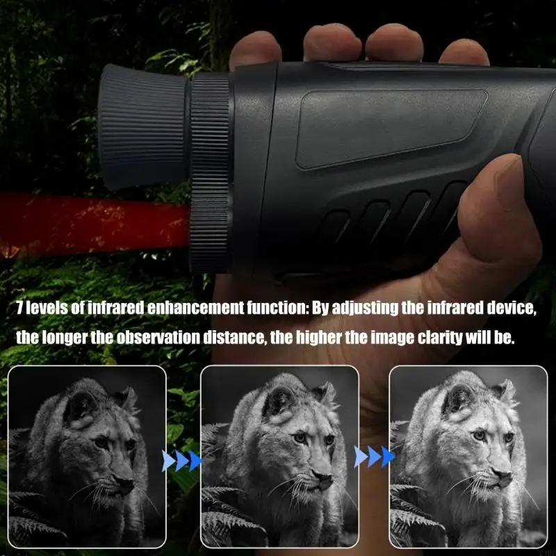 رؤية ليلية بالأشعة تحت الحمراء مسجلات فيديو أحادية العين تلسكوب للسفر لتصوير الحياة البرية ومشاهدة الطيور في الهواء الطلق 24BD