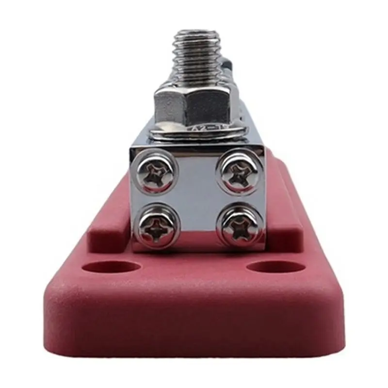 DTA4-M8 Power Distribution Block Bus Bar 24V Buss Bar 600A Electrical Terminal Block For Truck Boat Car Camper RV Black