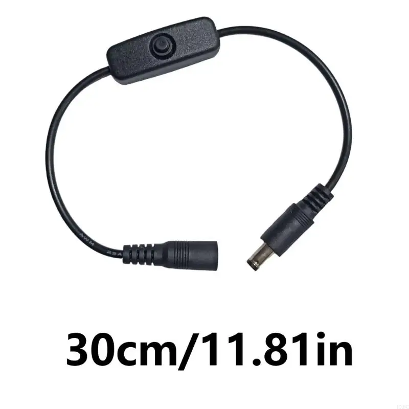 energia DC5521 5.5x2.1mm macho para fêmea com o comutador para dispositivos eletrônicos tiras líderes LEDS LUZ