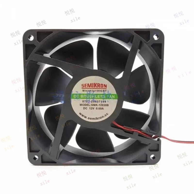 Фото LL ДЛЯ SEMIKRON SMK-12038B 12 В 0,6 А Вентилятор охлаждения с большим воздушным потоком