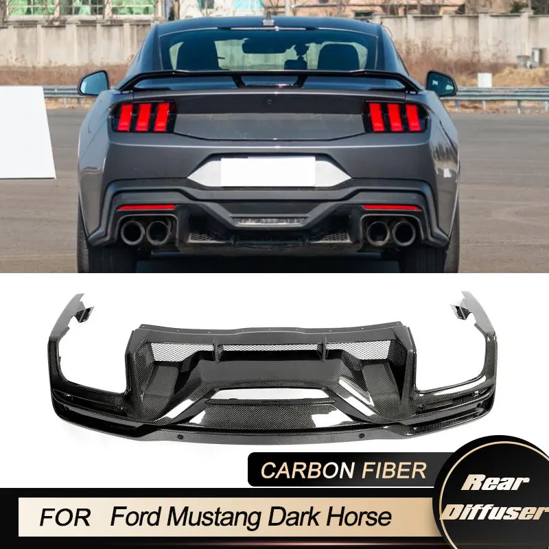 

Автомобильный задний бампер, диффузор, спойлер для Ford Mustang Dark Horse 2024, гоночный задний диффузор, фартук для губ, комплект защиты корпуса из углеродного волокна