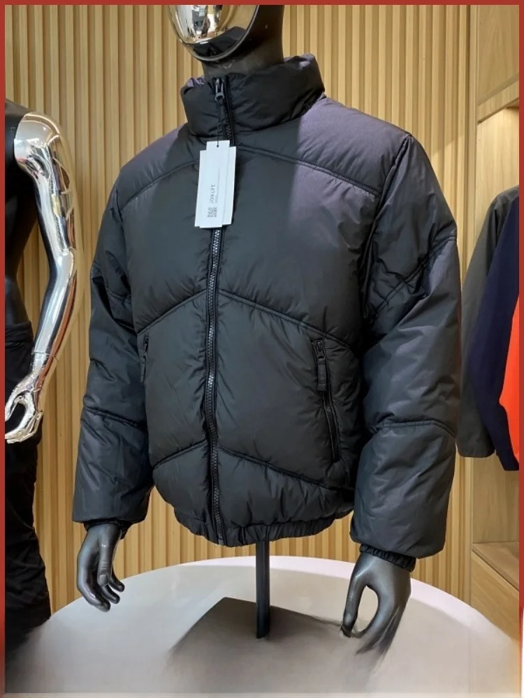 

Мужская зимняя куртка из технической ткани, свободная посадка, теплая, ветрозащитная, с воротником-стойкой, повседневное хлопковое пальто, молодежное пальто, размер-стойка, полиэстер...