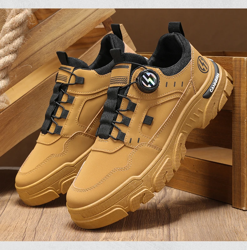 Herren-Wanderschuhe mit niedrigem Schaft, rutschfester Sohle, strapazierfähig, atmungsaktiv, Trekking-Sneaker, Outdoor-Camping, Alltagsschuhe zum Spazierengehen. – Detail 7