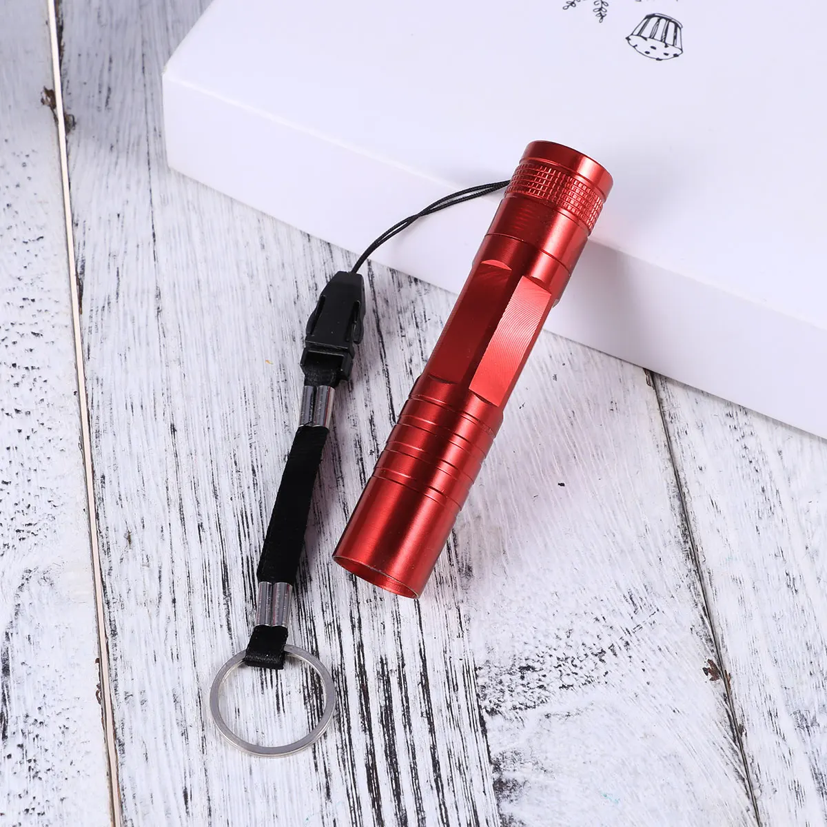 

Bright LED Flashlight Mini Waterproof Torch 1AA 20H Emergency Outdoor Security Gift Red Keychain