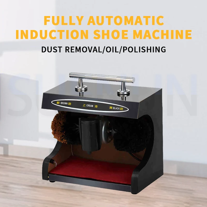 Fully Automatic Shoe Polisher Infrared Electric Shoe Cleaner Machine Brushing Poshing Machine Hotel Leather Polisher