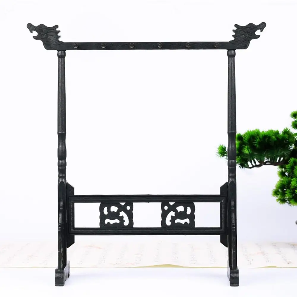 New Vintage Calligraphy Pen Holder Resin 12 Pin Brush Hanger Traditional Chinese Style Hanging Brush Stand Rack