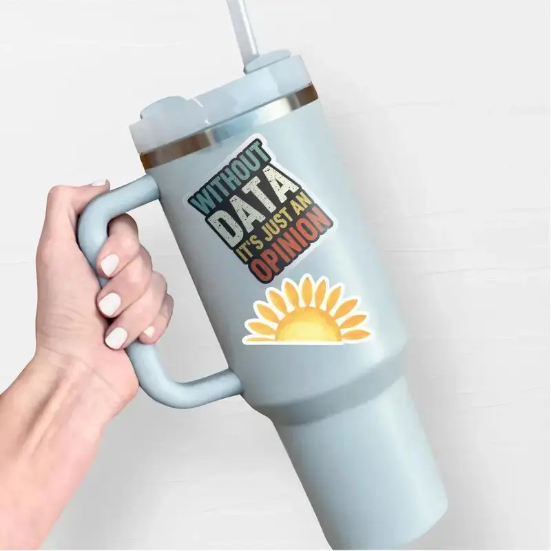 ملصق فينيل "بدون بيانات إنه مجرد رأي" - ملصق علوم البيانات الملون لأجهزة الكمبيوتر المحمولة والزجاجات والسيارات - هدية ممتعة