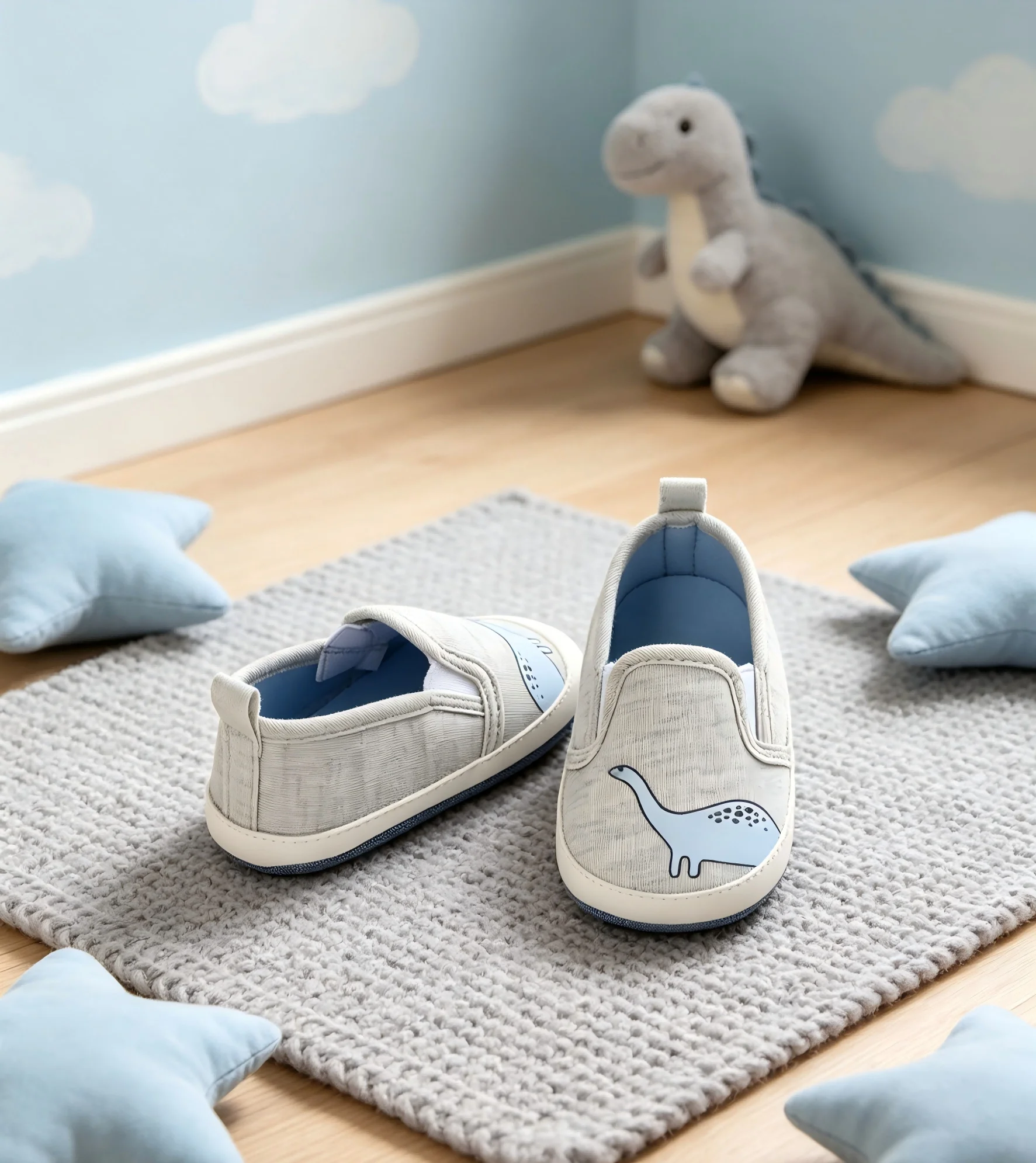 Four Season Wearable Shoes For Children, Indoor Men's Baby Shoes, Home Anti Slip Cartoon Dinosaur Bags, And Versatile Floor Shoe