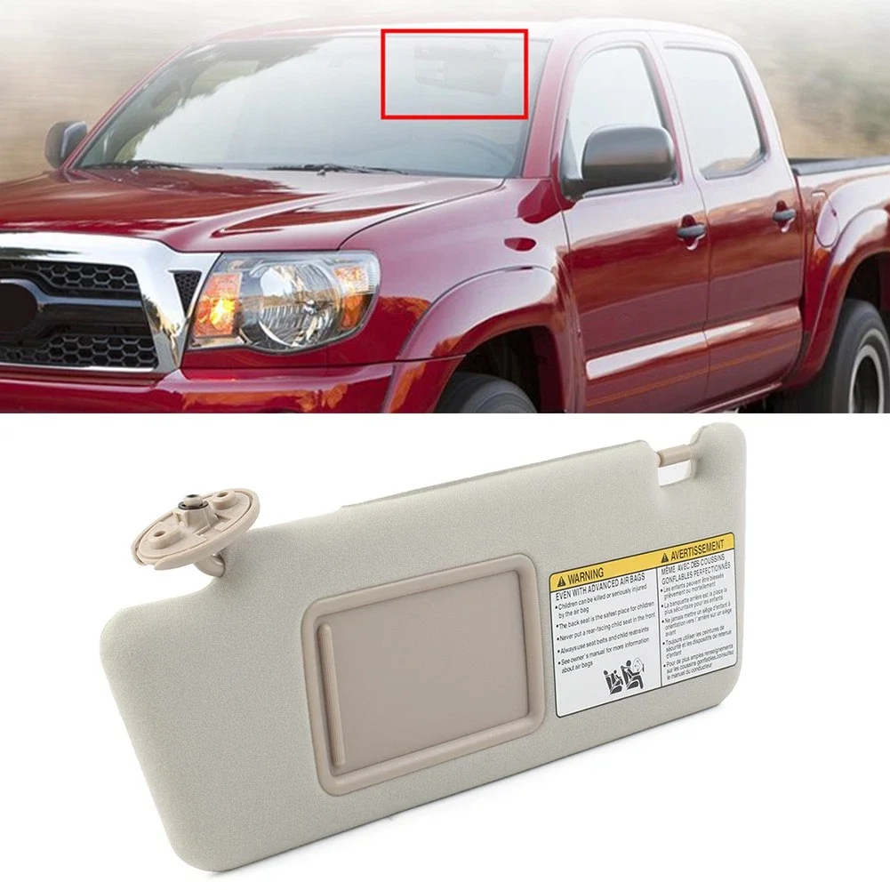 

For Toyota Tacoma 2005 2006 2007 2008 2009 2010 2011 2012 OE# 74320-04181-E1 74310-04081-E0 Car Sun Visor Beige Without Light