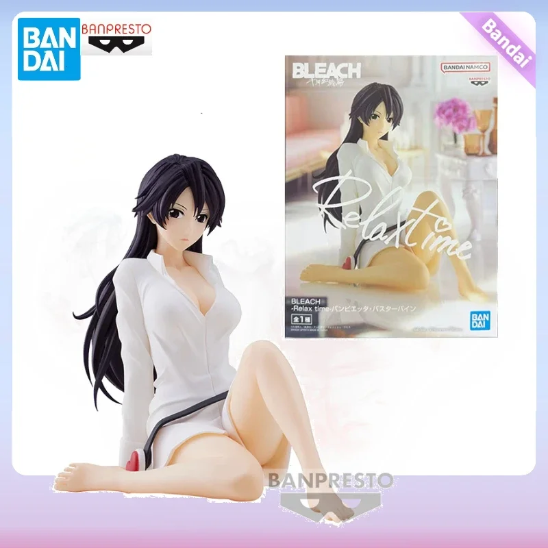 In Stock Bandai Banpresto Bleach Relax Time Bambietta Basterbine 12Cm Anime Original Action Figure Model Toy Birthday Gift BB