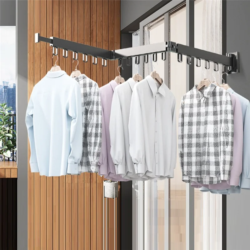 ABPQ-Appendiabiti senza punzonatura per uso domestico Asta per asciugare i vestiti semplice per esterni Artefatto per asciugare i vestiti pieghevoli