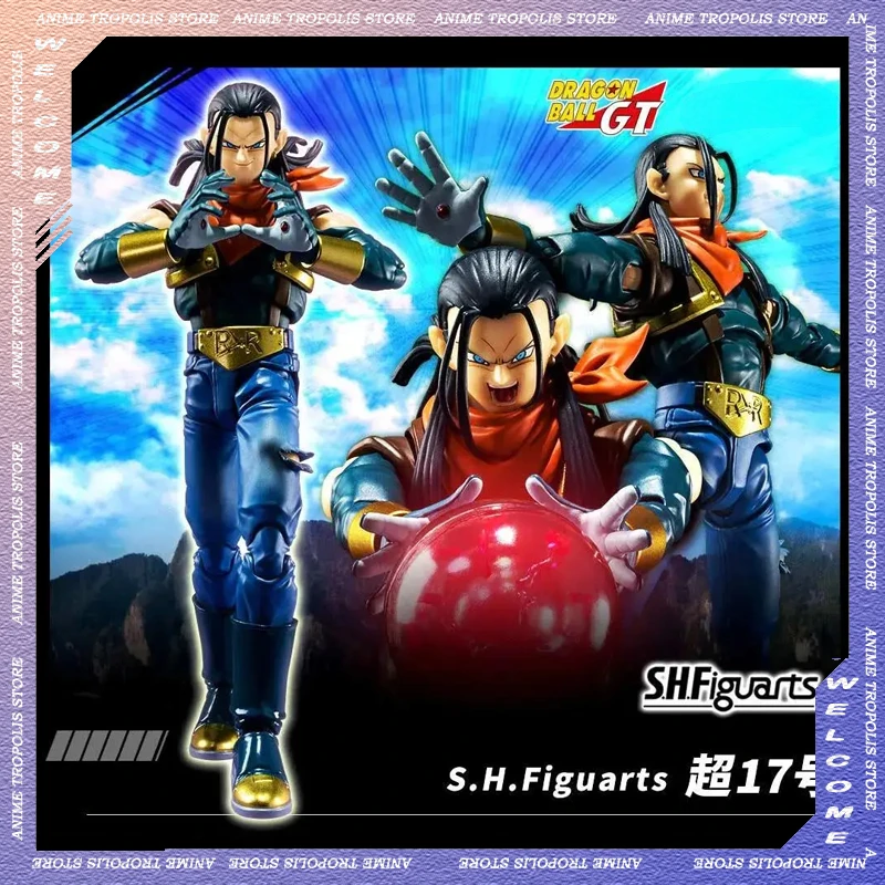 Bandai Dragon Ball Sh Super Android 17 Action Figures Shf Gt Figurine Anime Model Toys Collection Decor Statue Movable Toys Kids