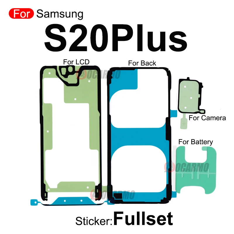 FullsetAdhesive For Samsung Galaxy S20 Plus S20+ S20 Ultra S20FE Front LCD Screen And Back Battery Sticker Glue Replacement Part