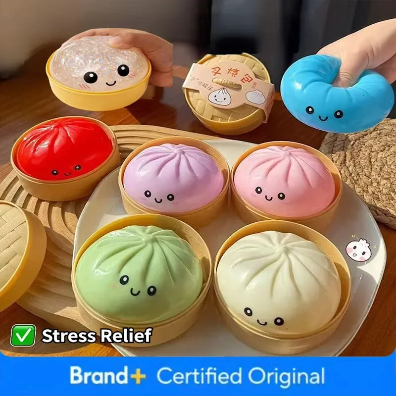 

Glitter Flash Dumpling Squishy Toy, Slow Rebound Decompression Squeeze Ball Stress Relief Toy for Home Office & Party Gift Amagi