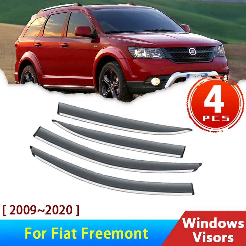 Deflectors for Fiat Freemont 2015 2009~2020 Dodge JC Journey 2011 Acessories Car Windowa Visor Rain Eyebrow Guard Auto Protector