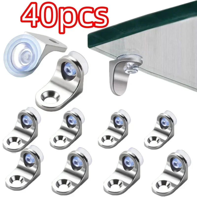 40pcs board support partition bracket glass plate bracket suction cup used for cabinet, wardrobe, bookshelf hardware accessories