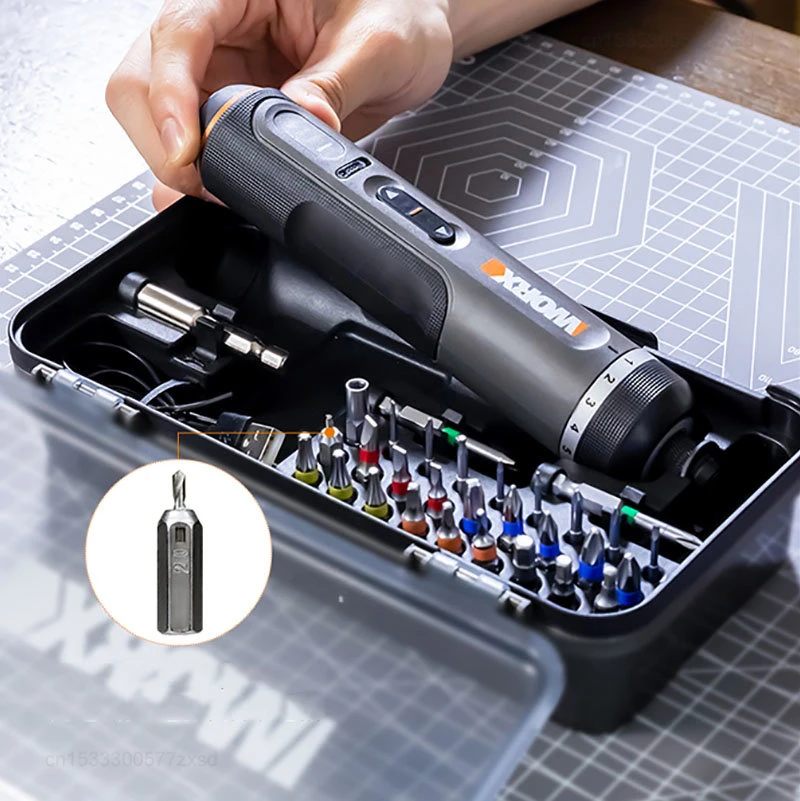 Imagem -02 - Xiaomi Worx Mini Elétrica Chave de Fenda Grupo Chave de Fenda Elétrica sem Fio Inteligente Cabo Recarregável Usb Ferramenta de Reparo 4v Wx242