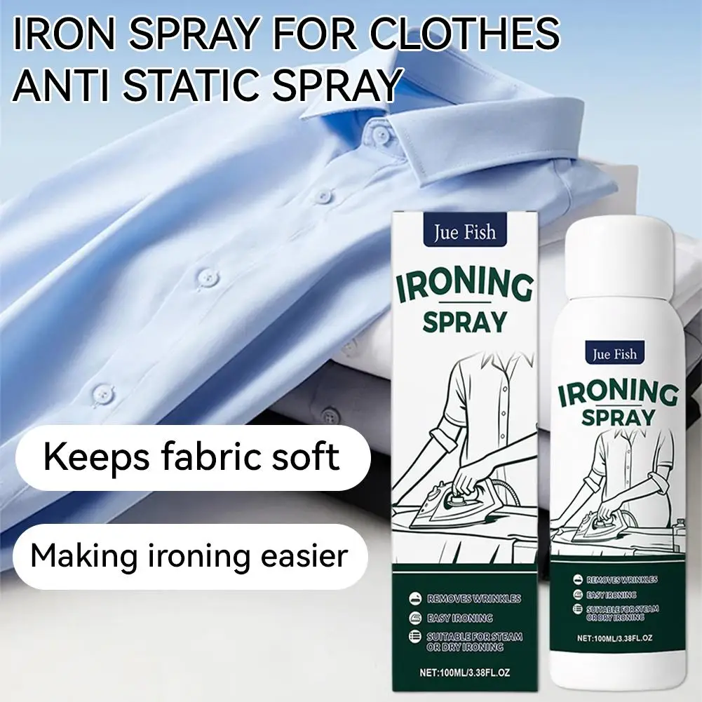 Portable Clothing Ironing Spray Gentle Fabric Wrinkle Smoothing Liquid Easy Use For Travel Business Trip Daily Garment Care