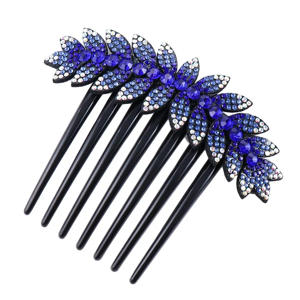 

Sweet Vintage Leaves Hairpins Crystal For Girls Hair Clips Korean Barrettes Women Hair Comb Hair Claws