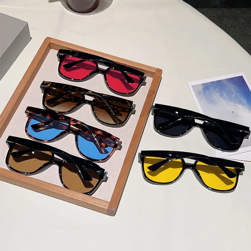 2026 Neue Doppelbrücken-Retro-Sonnenbrille Unisex Modisch und Vielseitig Froschaugen-Pilotenbrille mit Eckigem Rahmen UV400 – Detail 2