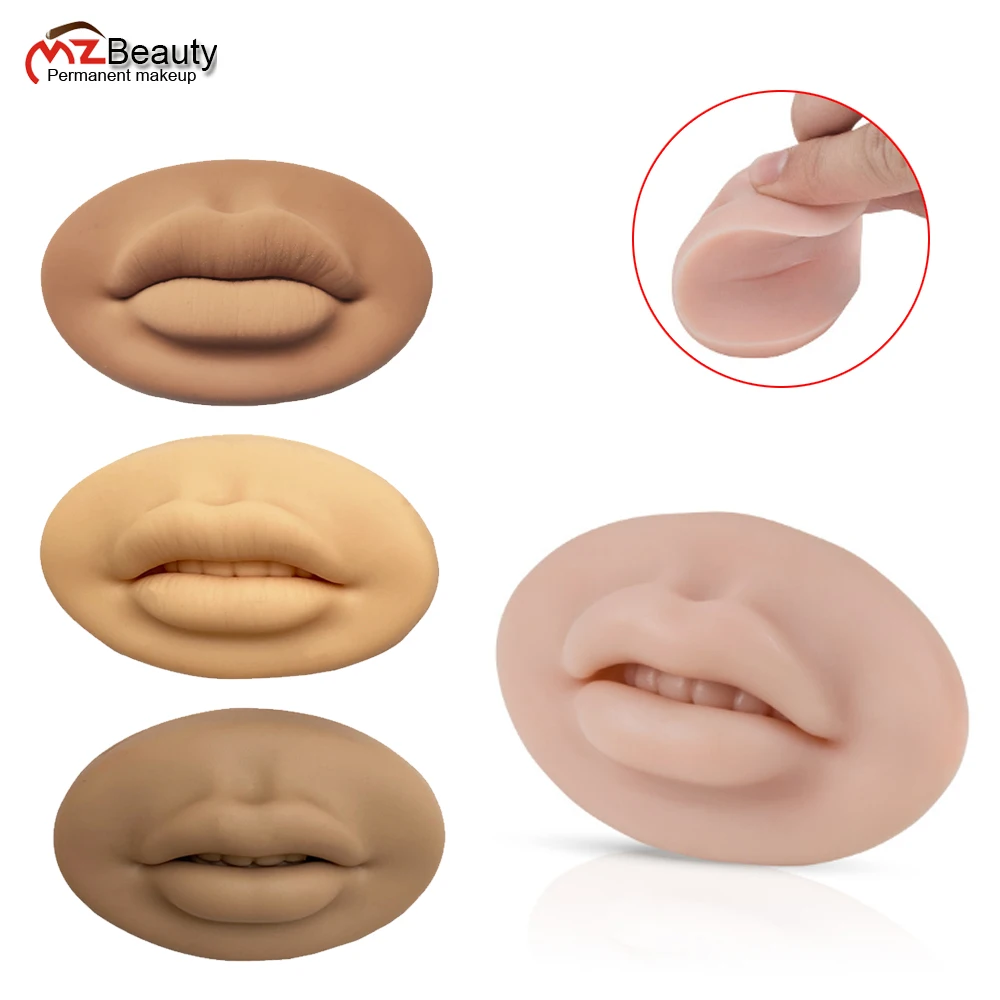 Microblading Reusable 5D Silicone Practice Lips Skin European Solid Labium For Permanent Makeup Beginner Training Tattoo Supply