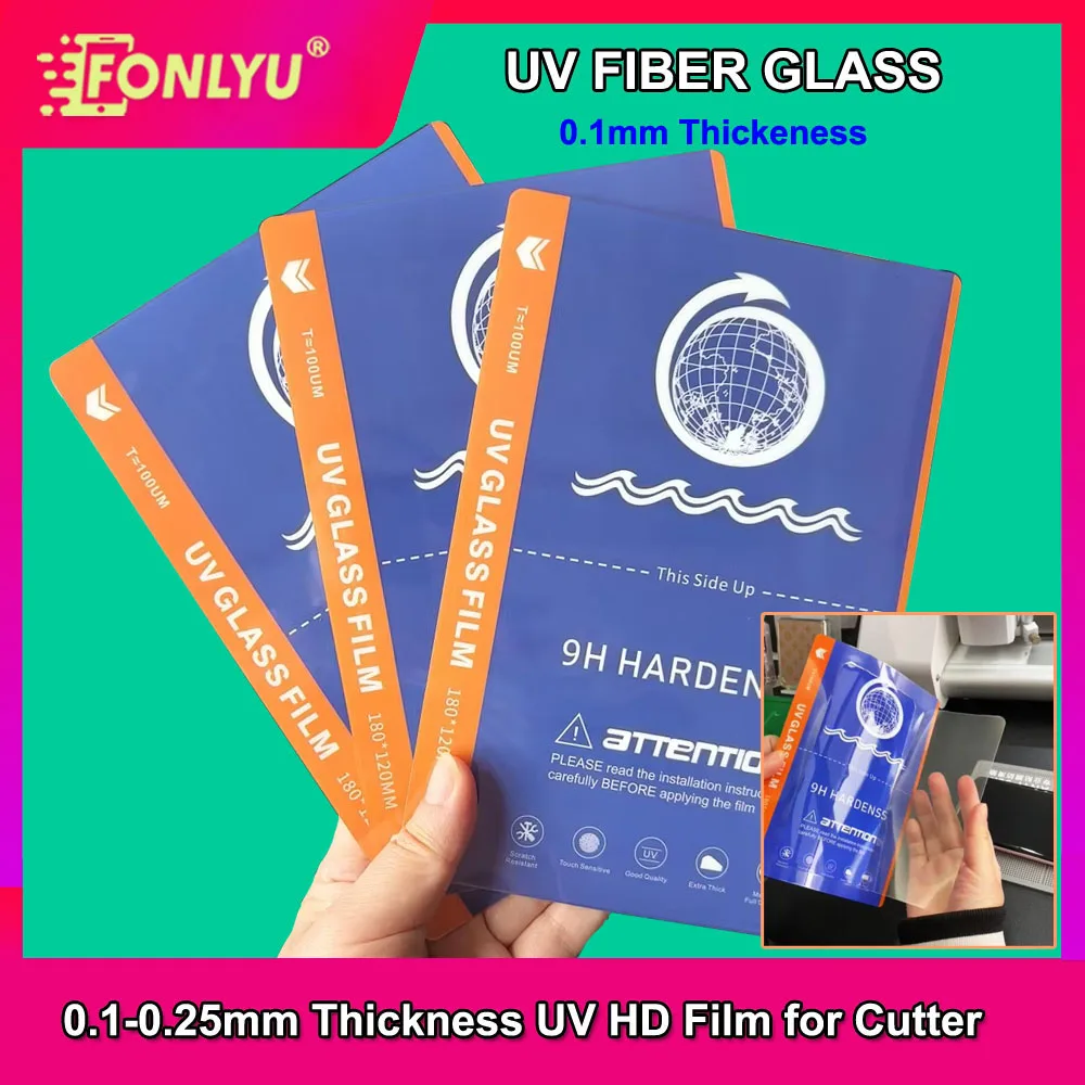 

FONLYU UV Glass Film Mobile Phone Screen Protector for Hydrogel Sheet Cutting Machine HD Matte Privacy Curing Screenguard Film