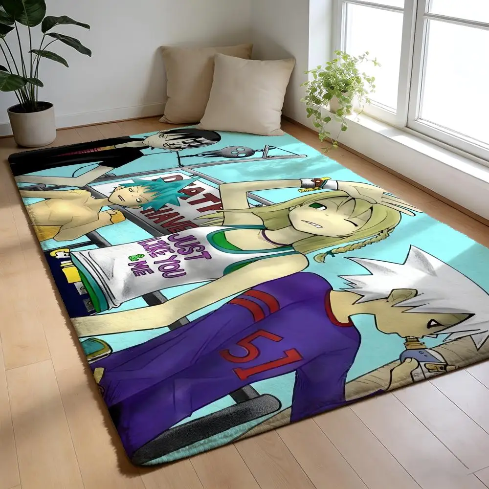 

Floor Mat Soft Flannel Rug Non-Slip Absorbent Mat for Bathroom Bedroom Home Decor S-Soul E-Eater Anime Good