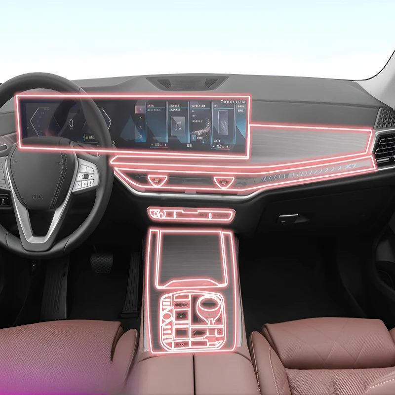 

FOR BMW X6 2023-2025 Interior Dashboard Multimedia Navigation Transparent Anti-Scratch Protection Film Modification FOR
