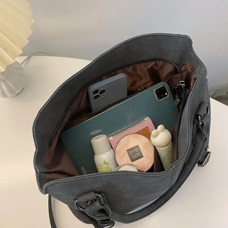 

Высококачественная роскошная кожаная большая сумка, элегантная классическая дизайнерская парижская мода, большая вместимость, однотонная для женщин, пригородный покупатель