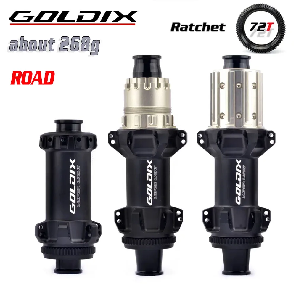 

GOLDIX Urltralight Road Bike Hub 24Hole Center Lock Disc Brake Straight Pull Spoke 72T Ratchet Structure HG/XDR Bicycle Hub