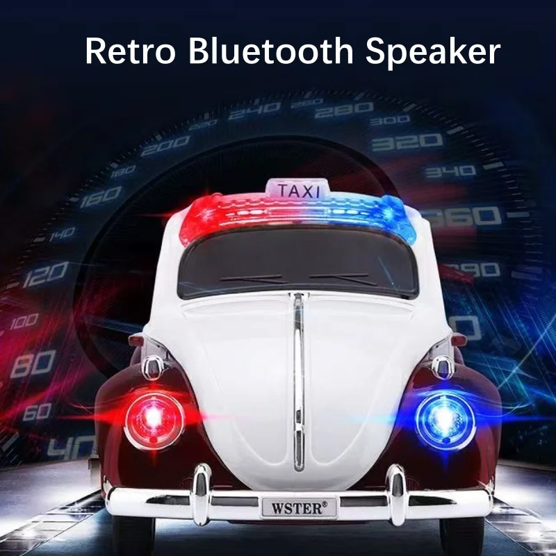 

WS-1958 Bluetooth Speaker Car Audio Parlante Mini Bocinas Taxi Sound Box Car Subwoofer with Crystal Shellcar Model Speaker