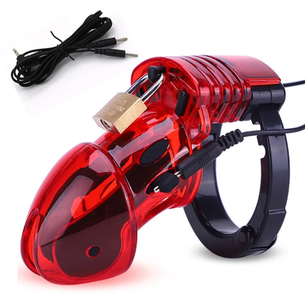 Electric Shock Bdsm Cock Sheath Ball Stretcher Host Cable E-stim Penis Ring,Glans Testicle Loops MassageElectro Sex Toy for Men