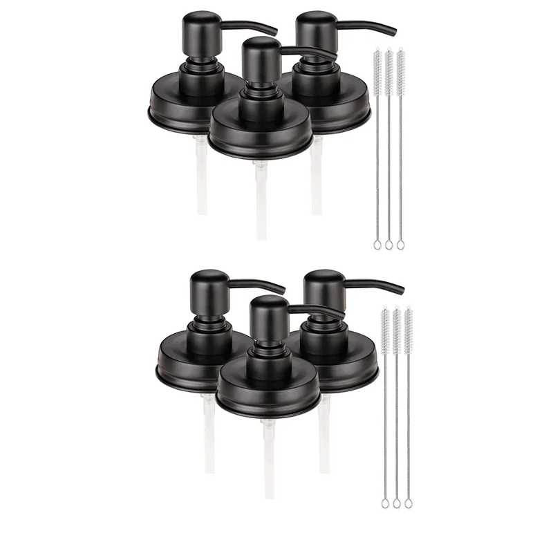 

AT02-крышки дозатора мыла, устойчивый к ржавчине насос и замена крышки для банок Мейсона или других дозаторов мыла для лосьона «сделай сам», 6 шт.