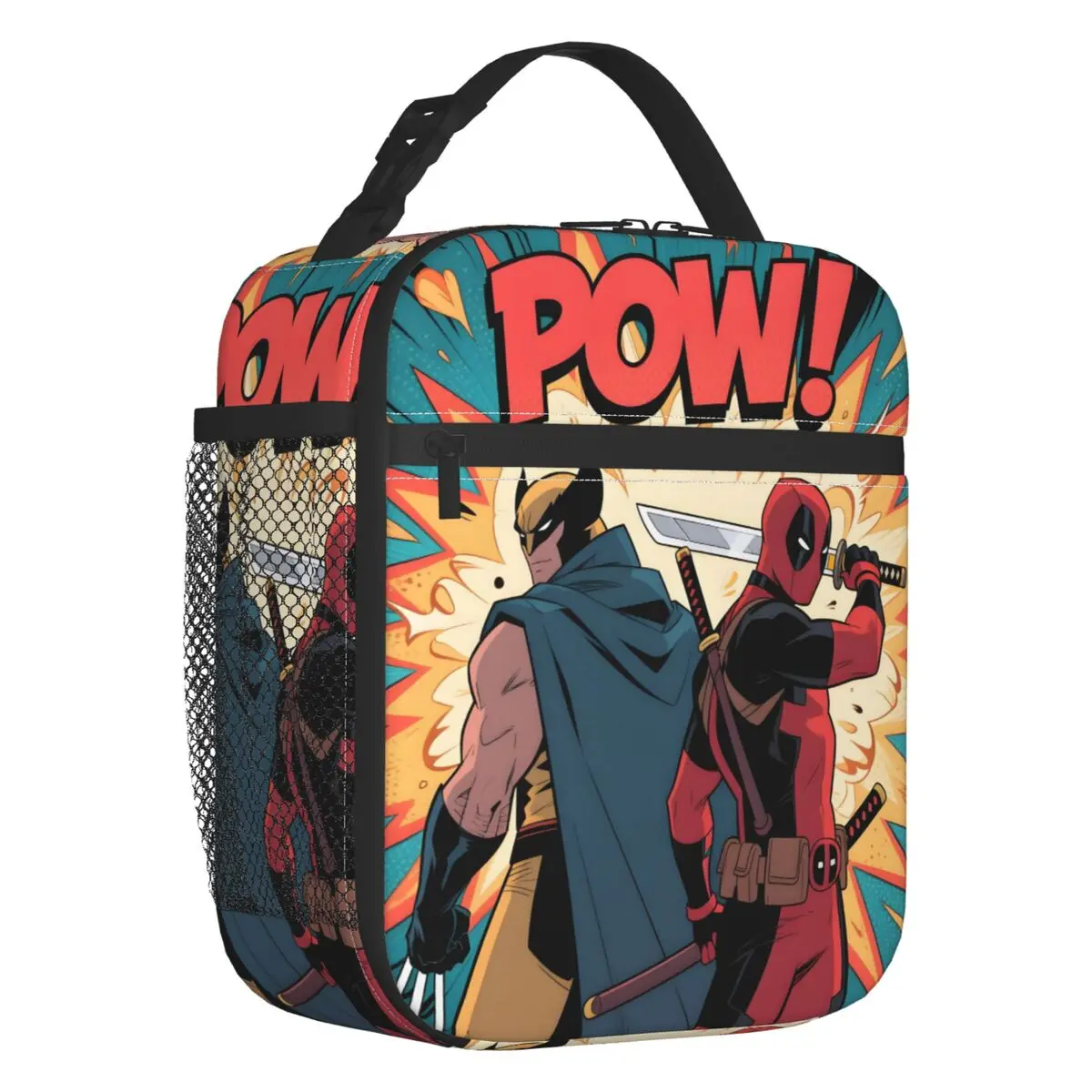 

Custom Wolverine Insulated Lunch Tote Bag for Women Vintage Anime Cartoon Portable Cooler Thermal Bento Box School