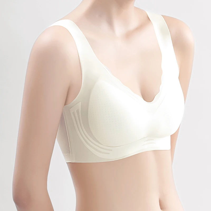 Bra For Women With Large Breasts And Small Breasts Push-up Bra Without Underwire Beauty Vest Ice Silk Cool Bra Cover