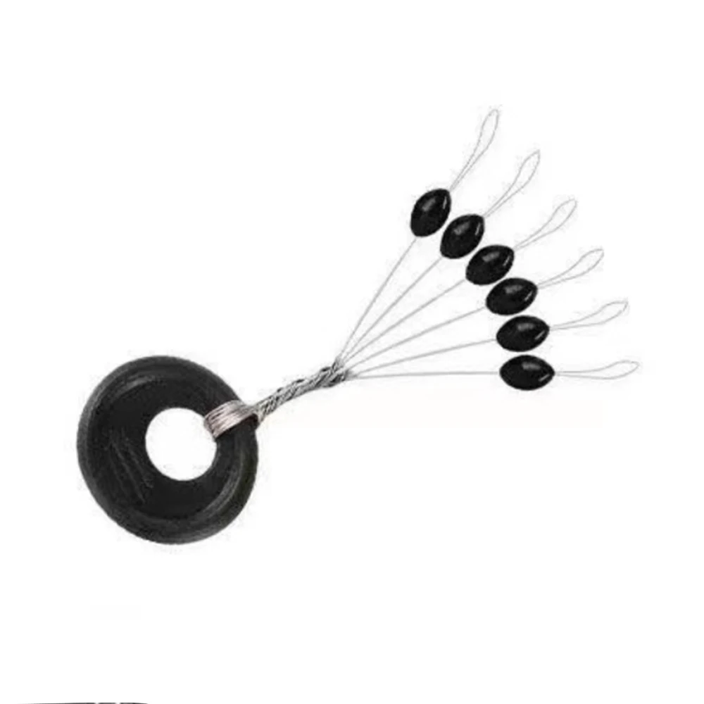 

Rubber Silicon Space Bean Fishing Float 90pcs 15 Group Professional Resistance Anti-Strand Line Gear Connector Stopper