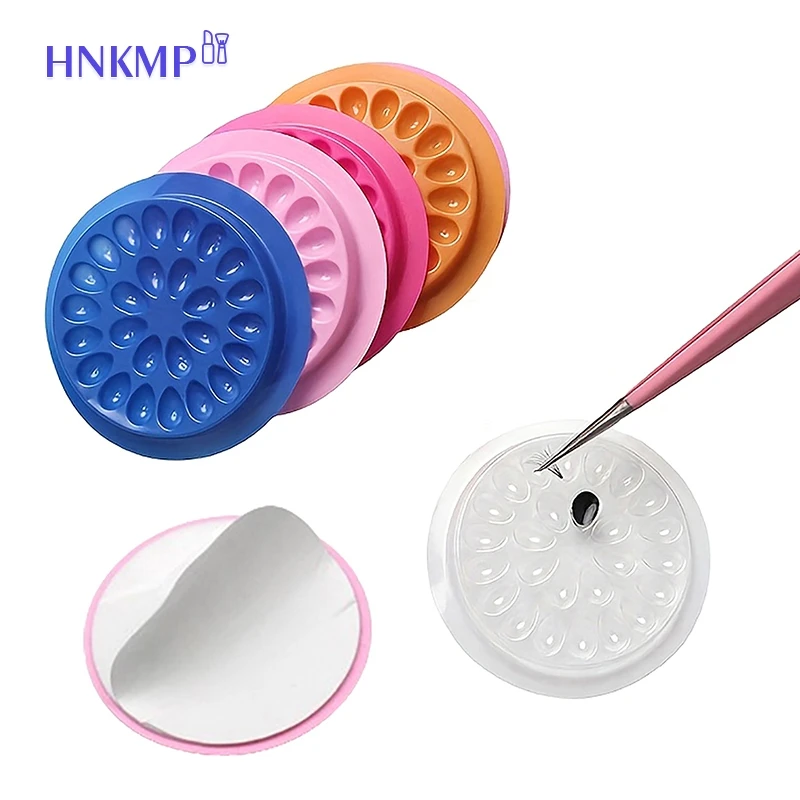 20Pcs False Eyelashes Glue Holder Plastic Eyelash Glue Holder Tray Eyelash Extension Pallet Pads Eyelash Extension Tool Salon