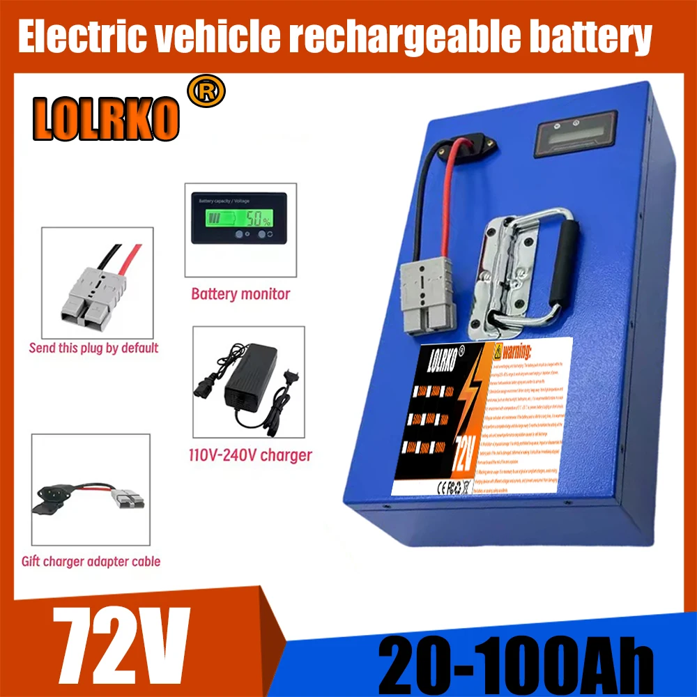 

72V 20Ah-100Ah electric motorcycle two wheel foldable Citycoco electric motorcycle lithium-ion battery pack 3000W