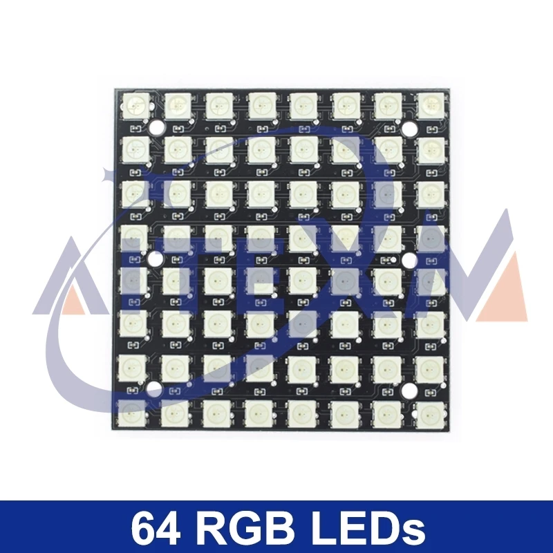 Ws2812 módulo 5050 rgb 4x4 8x8 16x16 4/16/25/36/40/64/81/100/256 led matriz embutida lâmpada colorida de condução para arduino