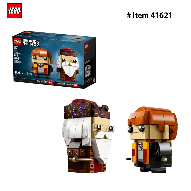 LEGO 41621 Limited Edition BrickHeadz Ron Weasley & Albus Dumbledore Building Kit 245 PCS 10+ years old