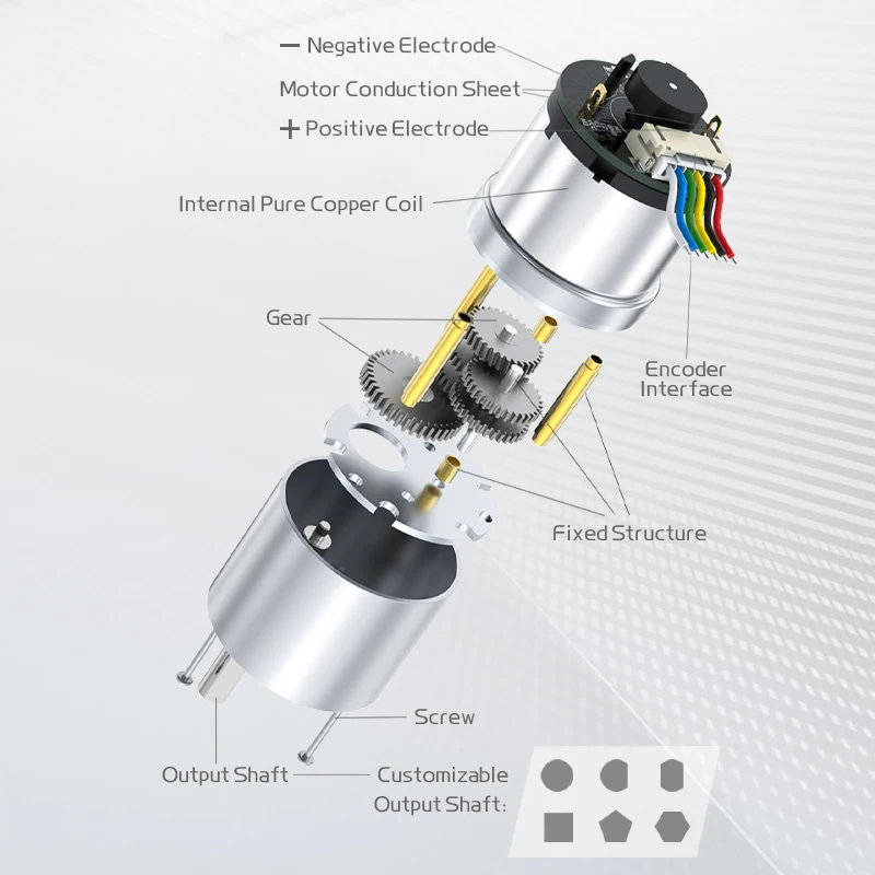 JGB37-520 Hall Encoder Miniature DC Geared Motor 6V12V Forward And Reverse 6RPM~1590RPM With Speed Measurement