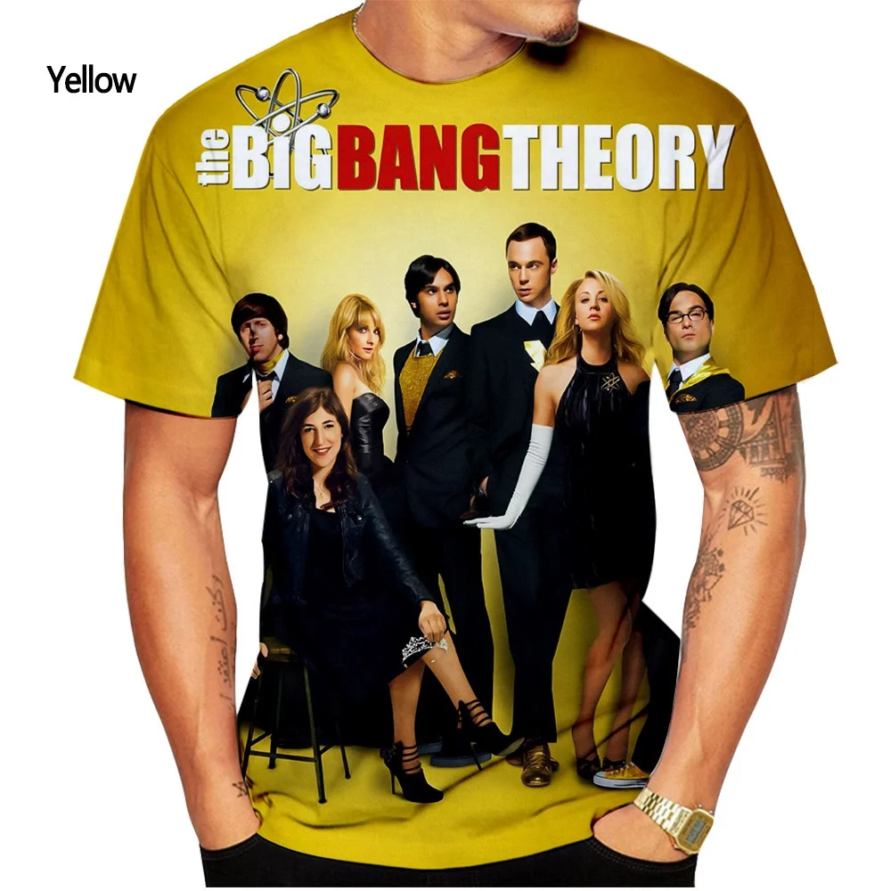 New fashion TV series The Big Bang Theory 3D printed T-shirt men\'s and women\'s summer casual short-sleeved funny T-shirt top