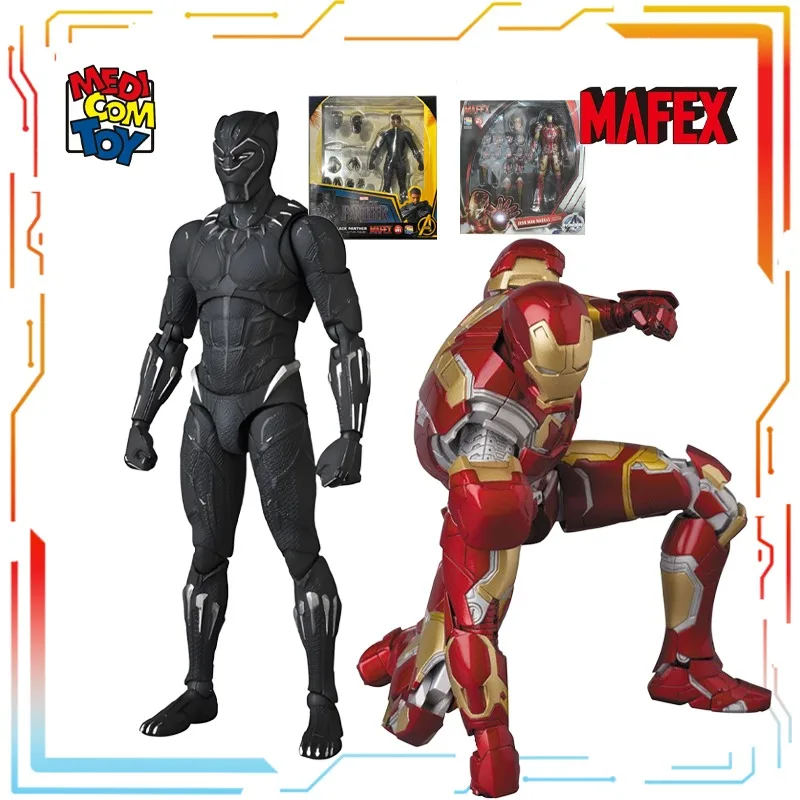 

Medicom Toy Original Finished Movable Doll Series Iron Man Black Panther Anime Action Figure Model Toys Gifts for Boys