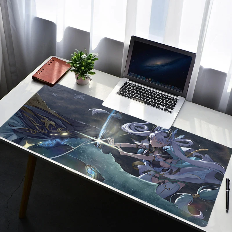 Mouse Pad Laptop Extended Desktop Mat Rubber Computer Gamer Mousepad PC Gaming Accessories Wuthering Waves Jinhsi Keyboard Pad