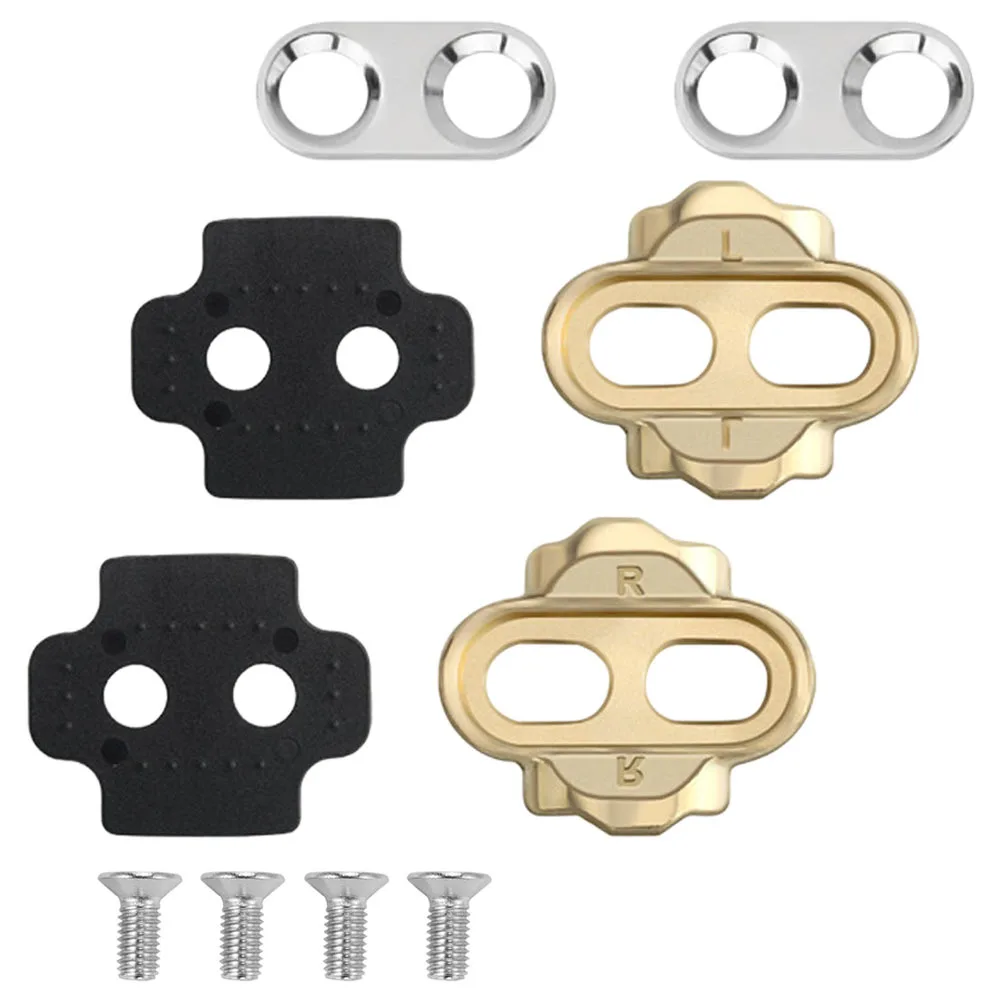 

1Set Bike Pedal Cleat Durable Anti-Skid Large Tread Area Sealed Bearings Easy to Install Cycling Accessories Bike Cleat