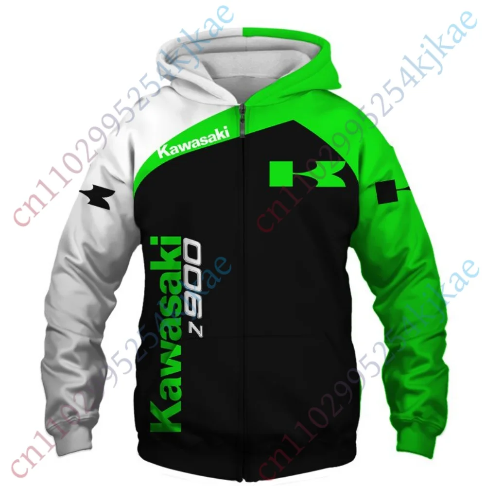 

Kawasaki Hoodies For Men Women Harajuku Essentials Pullover Anime 3D Printing Sweatshirt Unisex Clothing Casual Zip Hoodies